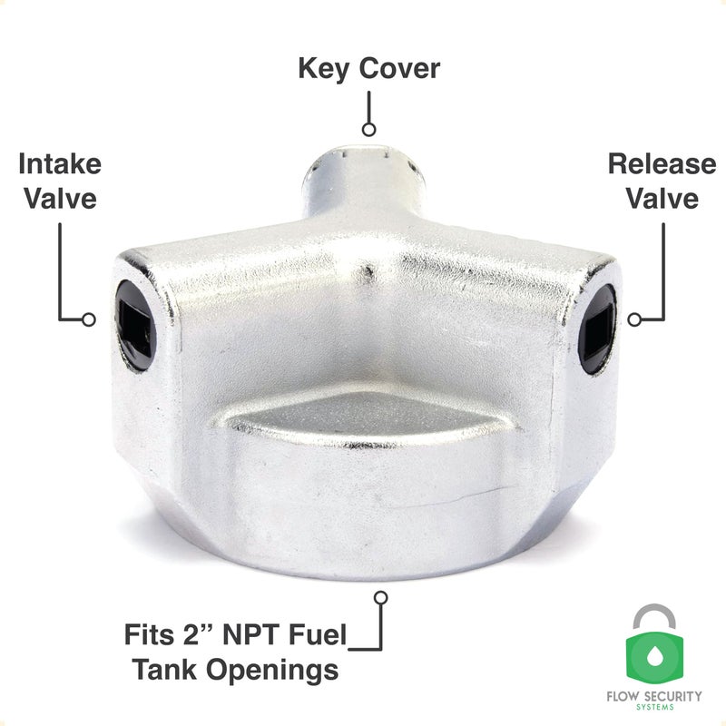 Flow Security Systems The Flow Security Systems VersaLock | Vented Locking Fuel Tank Cap | For Transfer & Above Ground Commercial Tanks | Prevents Theft & Secures Fuel Tanks | FSS 754 | Includes Adapter | 1CT - Image 4